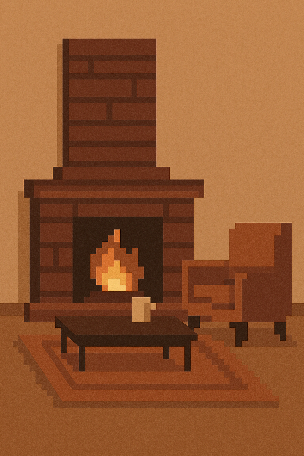 Living room gallery wall with pixel prints